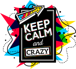 Keep Calm and Crazy Sticker
