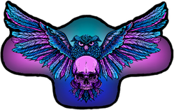 Owl Holding Skull Sticker