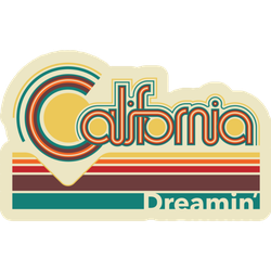 California Dreamin' Retro Sticker
