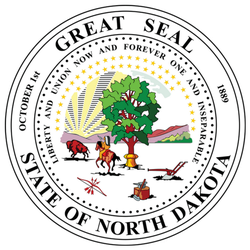 Great Seal Of Us Federal State Of North Dakota Illustration Sticker