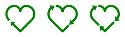Recycle Heart Symbol Set Sticker