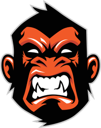 Fierce Monkey Head Sports Mascot Sticker