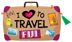 Fiji Themed Colorful Baggage Sticker