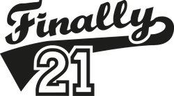 Finally 21th Birthday Sticker