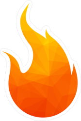 Fire Flames Icon Sticker