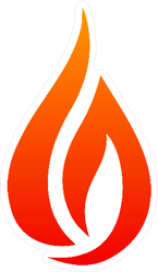 Fire Logo Sticker