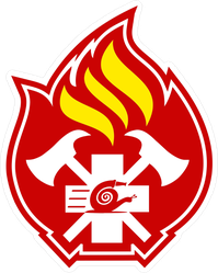 Firefighter Flame Emblem Sticker