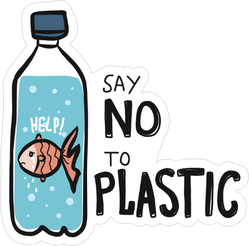 Fish Say No To Plastic Sticker