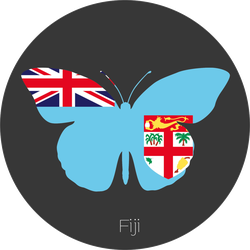 Flag Of Fiji Butterfly Sticker