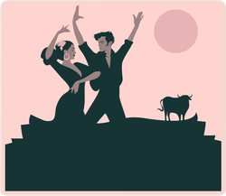 Flamenco Dancers Sticker