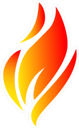 Flames in the Wind Sticker