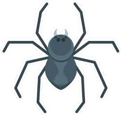Flat Spider Sticker