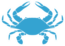 Flower Crab Blue Swimmer Sticker