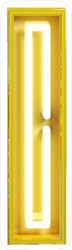 Fluorescent Yellow Tubes Letter I Sticker
