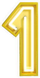 Fluorescent Yellow Tubes Number 1 Sticker