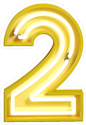 Fluorescent Yellow Tubes Number 2 Sticker