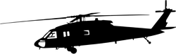 Flying Military Helicopter Vector