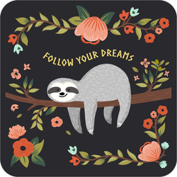 Follow Your Dreams Sloth Sticker