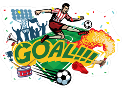 Football Goal Sticker