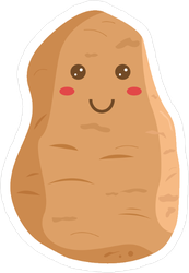 Forever Alone Meme Potato Sticker