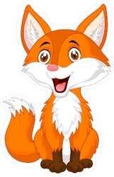 Fox Cartoon Sticker