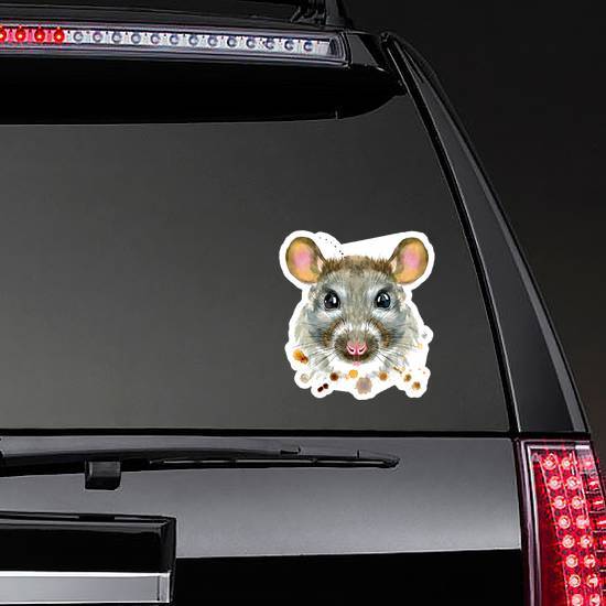 Cute Rat Watercolor Rat Illustration Sticker example