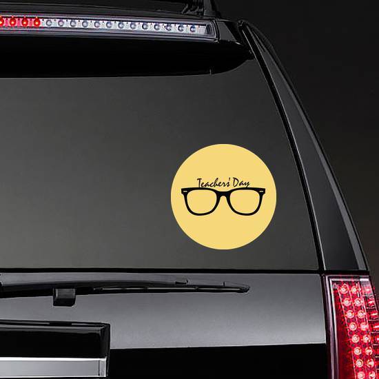 Teachers Day Poster With Glasses Sticker example