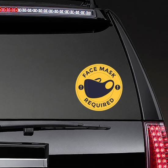 Face Mask Required Door Sticker