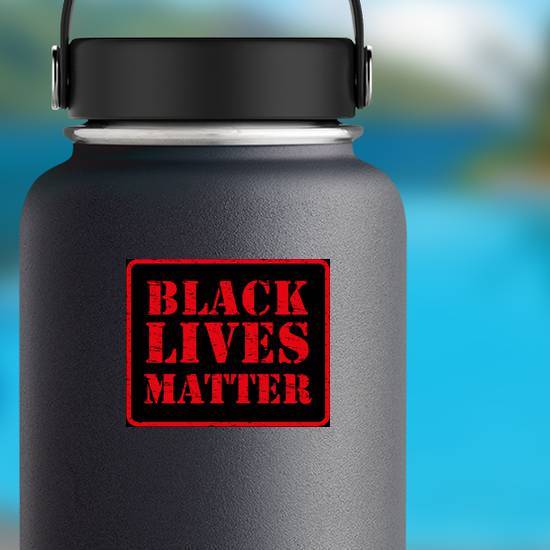 Black Lives Matter Red Grunge Sticker