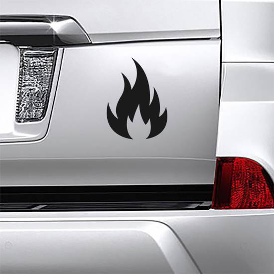 Blazing Flame Fire Sticker example 