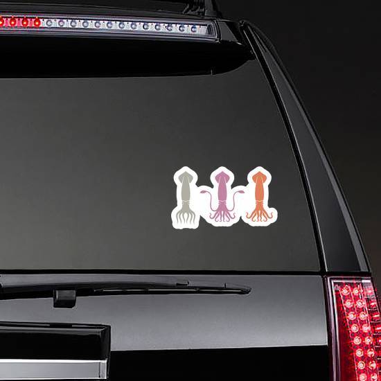Colorful Squid Logo Sticker example