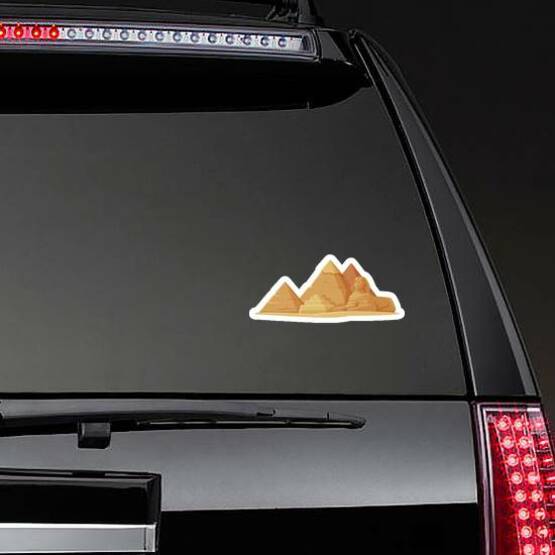 Egypt Pyramid As Famous City Landmark Sticker on a Rear Car Window example 