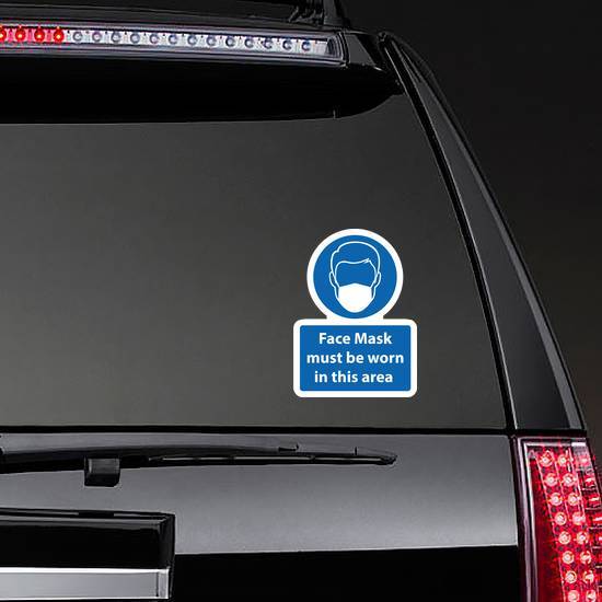 Face Mask Must be Worn in this Area Sticker