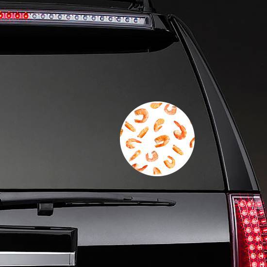 Set Of Delicious Freshly Cooked Shrimps Sticker
