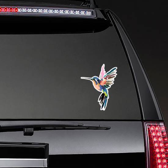 Image Of A Multi-colored Caliber Hummingbird Sticker example 