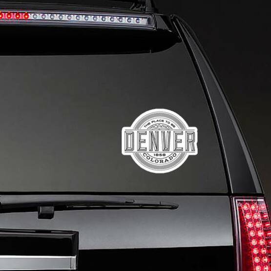 Denver, Colorado Sticker on a Rear Car Window example