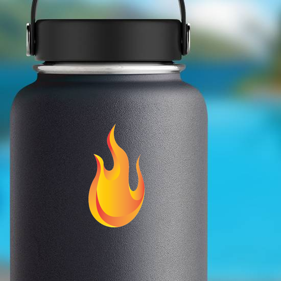 3D Flame Logo Fire Sticker