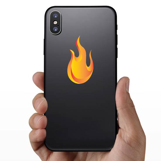 3D Flame Logo Fire Sticker