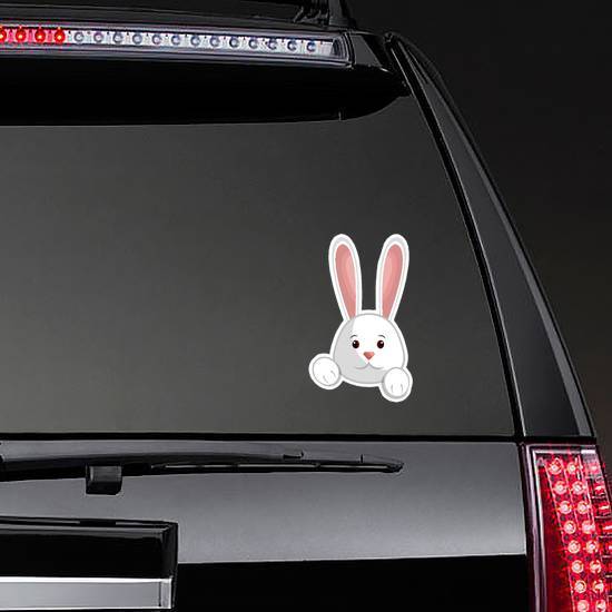 Cute Easter Bunny Cartoon Sticker example 