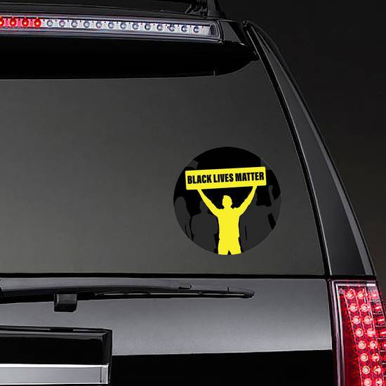Black Lives Matter Blm Protest Silhouette Sticker example