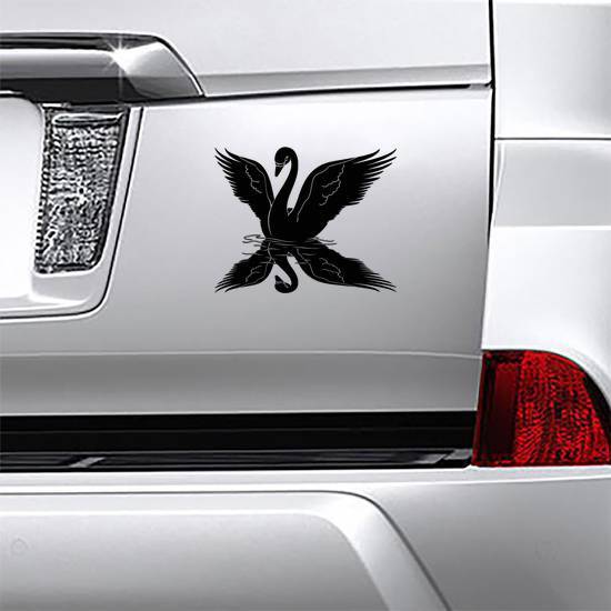 Swan Reflection Sticker example