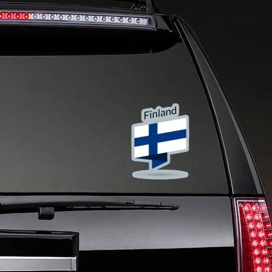 Autocollant Finlande En Vinyle 10x10 Cm - Résistant Aux Intempéries - Pour Voiture, Casque, Vitre, Décoration