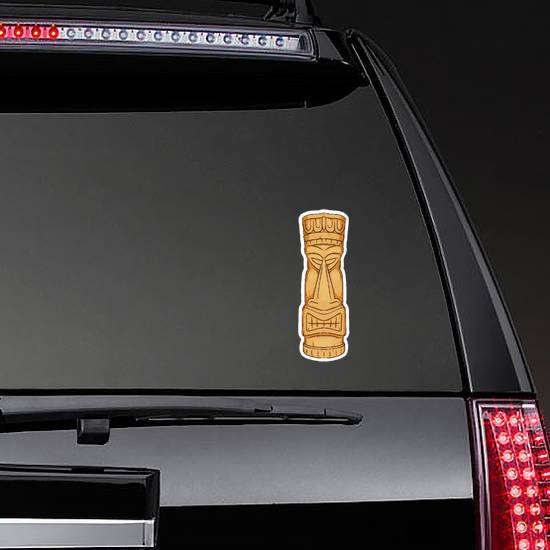 Hawaiian Tiki Statue Sticker example