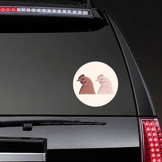 Chicken Head Design Set Illustration Sticker example