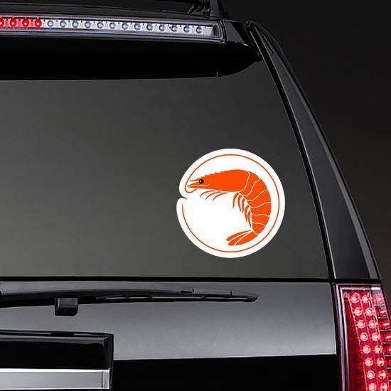 Shrimp Logo Sticker example 