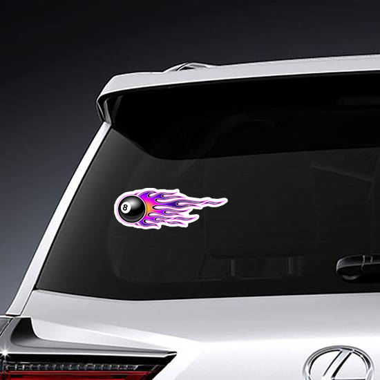 8 Ball Hot Rod flames Sticker