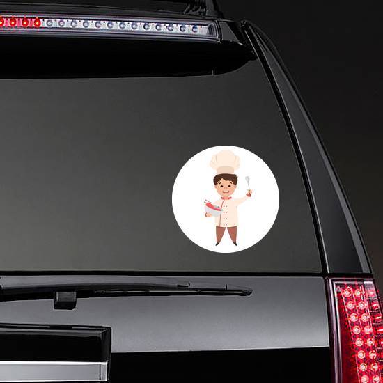 Cartoon Kid Chef Sticker