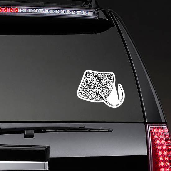 Stingray, Ray Fish Illustration Speckled Sticker