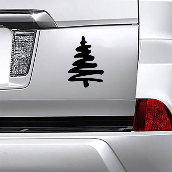 Abstract Christmas Tree Sticker