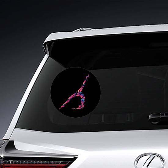 Abstract Colorful Gymnastics Sticker